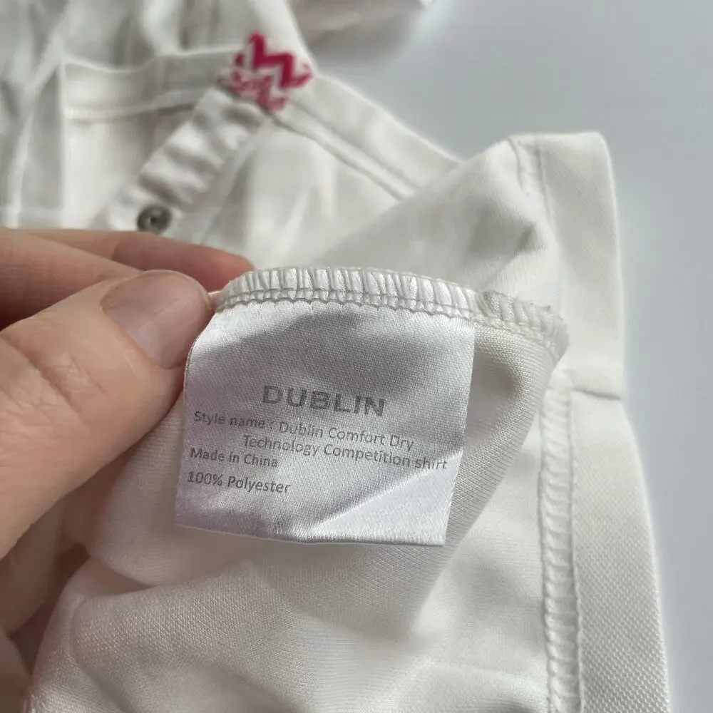 Dublin Competition White Button Front Shirt - Size XL